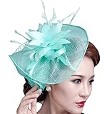 Feather Fascinator Pillbox Hat Kentucky Derby Hat Bridal Headwear for Women