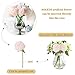 SOLEDI Silk Peony Bouquet 5 Heads Light Pink Artificial Fake Flower Bunch Bouquet Bridal Bouquet Wedding Living Room Table Home Garden Decoration