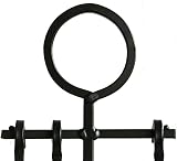 Inglenook Black 4 Piece Fireplace Companion Set Circle Handle Poker Brush Shovel view 4