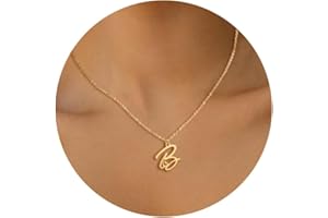 HSWYFCJY Initial Necklace for Women,14K Gold Dainty A-Z Letter Pendant with Heart Choker Necklace Jewelery Gifts,Personalized Cute Tiny Initial Pendant Necklace for Girls