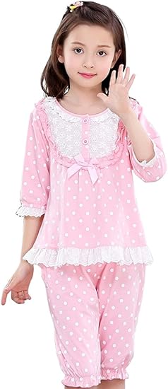 Amazon P Travel パジャマ 子供用 女の子 パジャマ 半袖 上下セット キッズ ガールズ ナイトウェア 子供用 ルームウェア 夏 ピンク 綿100 130 パジャマ 通販