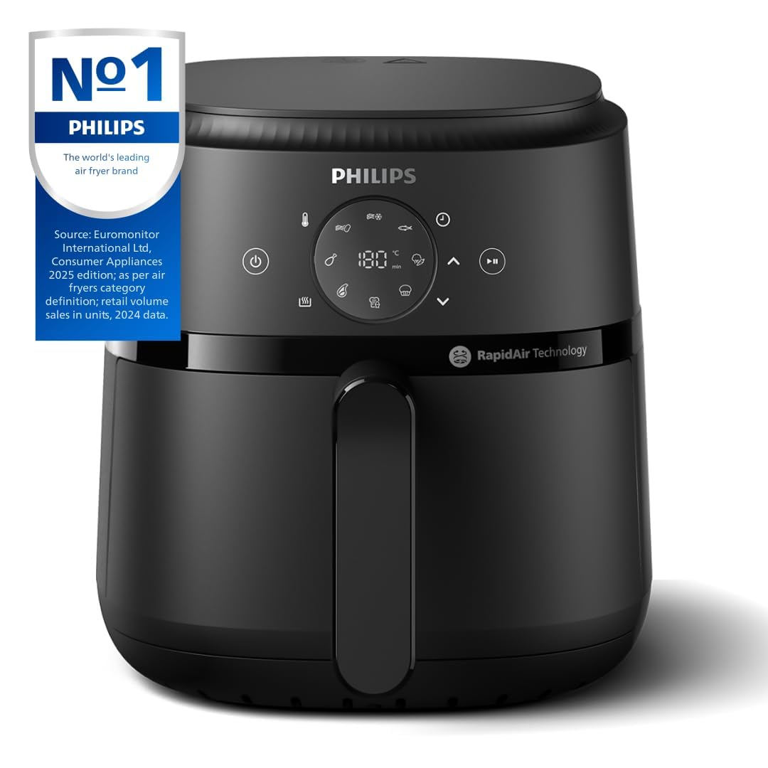 Philips Air Fryer 2000 Series 4.2L – Healthy Frying with RapidAir Technology, 13 Cooking Programs, Touchscreen, Up to 90% Less Fat, Dishwasher Safe (NA229/09)