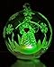 Angel with Red Heart Lighted Christmas Ball Ornaments - Hand Painted Glittery Snowflakes - Color Changing - 4 Hour Timer - 4