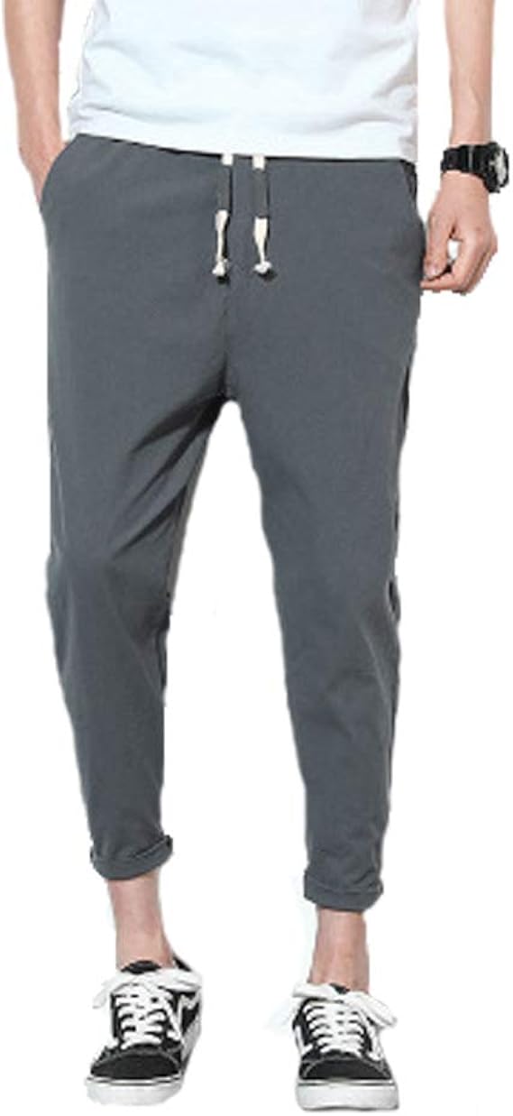 Amazon Cocorea メンズ ワイドパンツ 麻ズボン 九分丈 夏ズボン カジュアルパンツ 涼しい 爽やか 綿 麻 ロングパンツ 通販