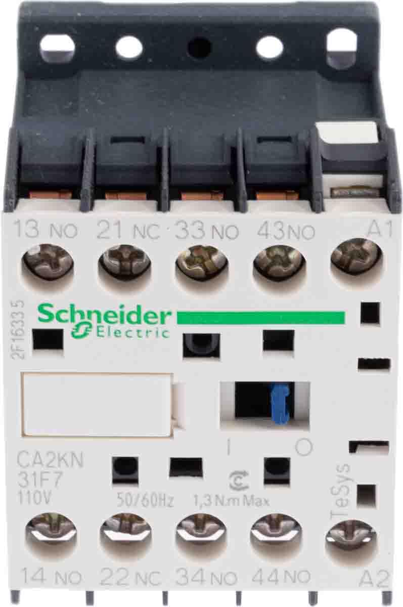 Schneider Electric, TeSys K control relay - 3 NO + 1 NC - <= 690 V - 110 V AC coil, CA2KN31F7