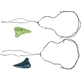 LALADEFIEE 2 pack Mini Ocarina Ceramic 6 Hole Ocarina Instrument Kids Musical Instrument for Beginners Wind Music Toy Small for Practice and Play