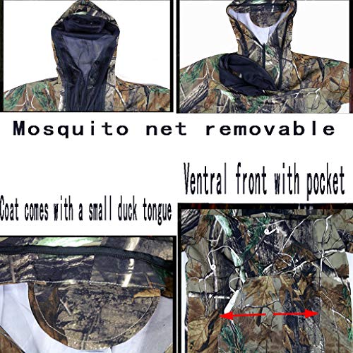 ALLIWEI Dünner Tarnanzug des Sommers, bionischer Jagdanzug passt Stoff atmungsaktiver Moskito-Fischen-Jagdfeld… – Bild 7