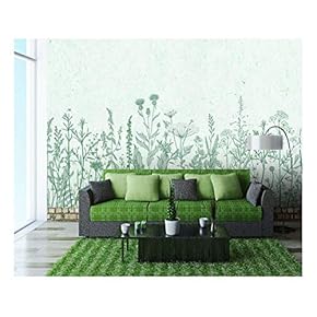 Large Wall Mural - Retro Style Flowers and Plants of Various Kinds | Self-Adhesive Vinyl Wallpaper/Removable Modern Wall Decor - 66x96 inches