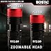 BOSTAC™ BTZ-20 Tactical Flashlight - Professional EDC by Boston Tactical with CREE XML2 U2 USA LED Bulb, 3,000 Effective Lumens, Zoomable Head, Sealed Against, USB Chargeable 18650 Lion Battery