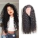 ORIGINAL QUEEN 150% Density Lace Front Wigs Human Hair Kinky Curly Wigs with Pre Plucked 4X4 Lace Closure Wigs Deep Curly Closure Wigs Human Hair Wigs For Black Women Natural Color 16Inch