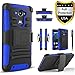 Droid Turbo Case, Circlemalls Dual Layers [Combo Holster] and Built-in Kickstand Bundled with Dual Layers Protection Hybrid Shockproof Phone Case and Stylus Pen for Motorola Droid Turbo XT1254-Blue