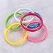 Tinksky Plastic Bangle Bracelets Candy Color Bracelet for Women Children party favors 6-pack (Green Yellow Blue Pink Rose Red White)