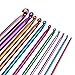 Crochet Hooks Set, Zealor 11 Pieces Diverse Size Assorted Colors Tunisian Afghan Aluminum Knitting Needles Set (2mm to 8mm)