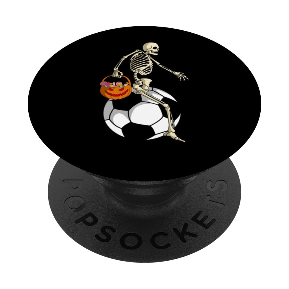 Halloween Soccer Ball Skeletons Pumpkin All Hallows' Day PopSockets Swappable PopGrip