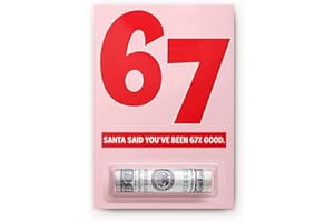 WHITE CONFETTI BOX 67 Christmas Money Holder - Funny Cash Gift for Teen - Merry Christmas Bruh Money Card - Money Stocking Stuffer - Teen Cash Gift Idea (67 Pink)
