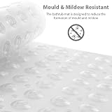 ANSIO Bath Mat Non Slip 100 x 40 cm Anti Mould PVC with Drain Holes view 4