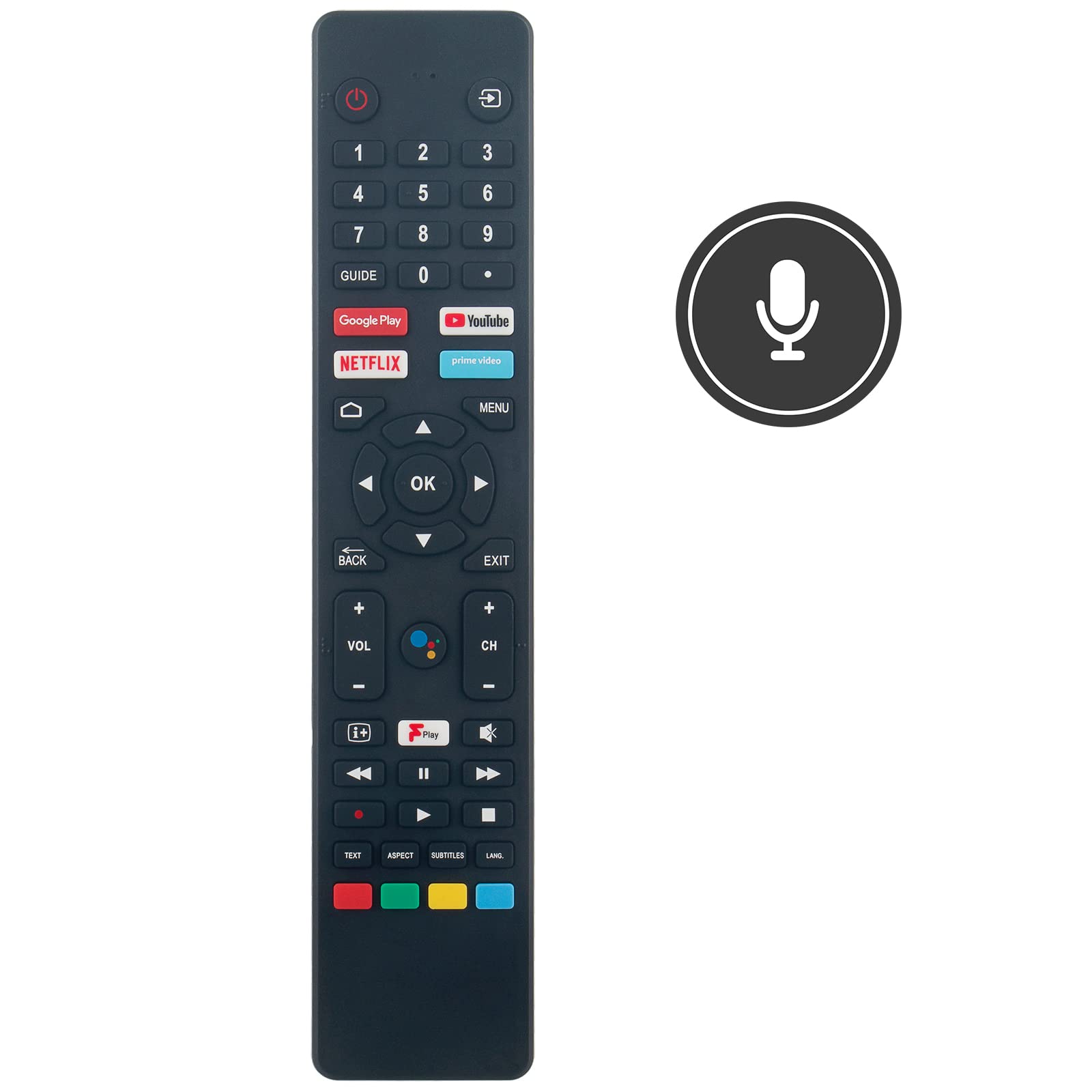 VINABTY Replacement Voice Remote Control RM-C3250 fit for JVC TV/Logik TV LOGIKA21 LT-32CA690 LT-32CA790 LT-40CA790 LT-40CA890 LT-43CA790 LT-43CA890 LT-50CA890 LT-55CA890 LT-58CA810 LT-65CA890