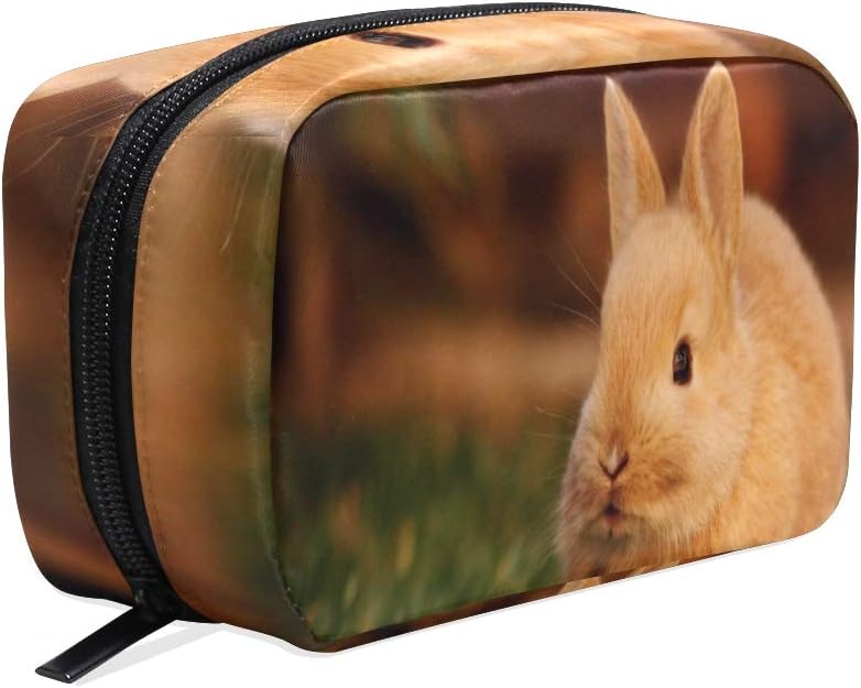 Makeup Organizer Cute Bunny Womens Zip Toiletry Bag Large Case Cosmetic Bags