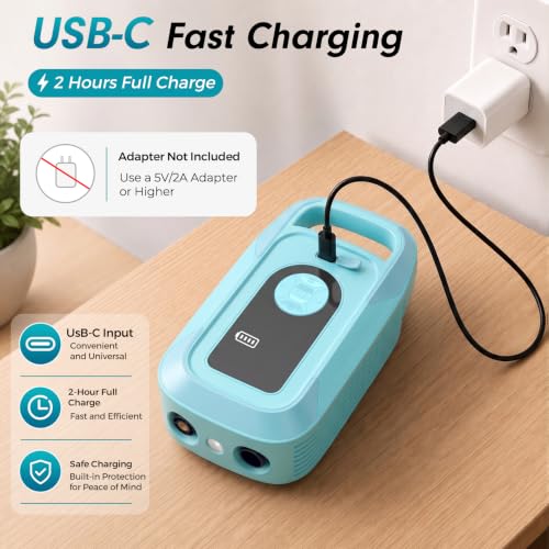 150PSI Electric Paddle Board Pump, 16000mAh Cordless Rechargeable SUP Pump with LED Light, Intelligent Triple Stage Inflation & Deflation, Auto-Off for Stand Up Paddle Boards, Surfing Kite, Tent, Boat