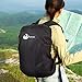 Jepeak Waterproof Backpack Rain Cover, 25L-35L Daypack Rainproof Dustproof Protector Raincover (Elastic Adjustable) for Hiking Camping Traveling Climbing Cycling, Black