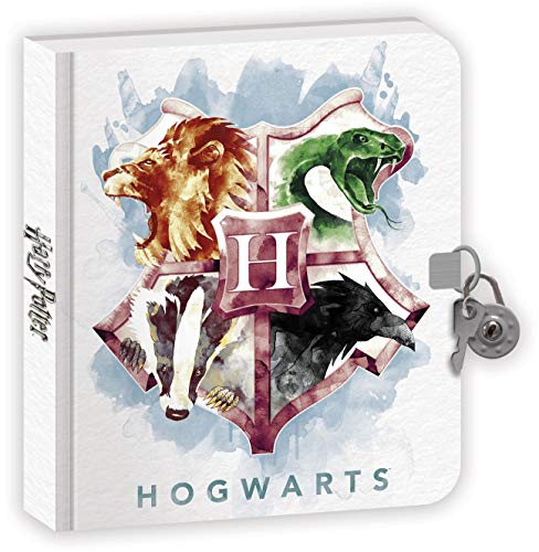 Playhouse Harry Potter Houses of Hogwarts Lock and Key Lined Page Diary for Kids