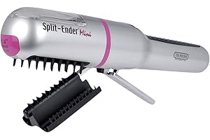 Split-Ender Mini - The Original Cordless Split End Hair Trimmer Automatic 3 AAA Battery Home Care Clipper 2-in-1 for Dry Damaged Splitting Broken Brittle Straight Curly Frizzy Beauty Styling - Pink