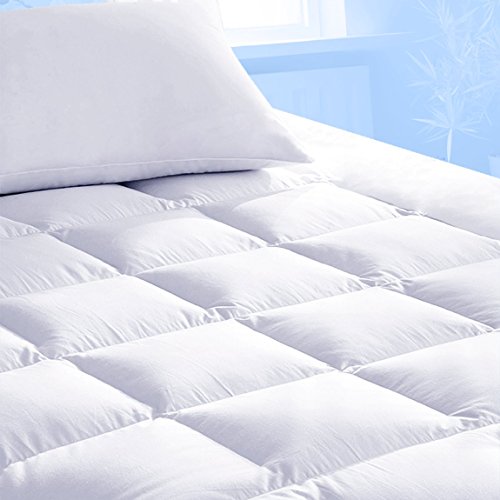 Pure Brands Mattress Topper & Mattress Pad Protector In One - Quality Plush Luxury Down Alternative Pillow Top - Make Your Bed Luxurious with Deep Pockets - Queen Size