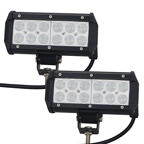 Willpower 7 inch 2x36w Flood LED Work Light Bar for Truck Car ATV SUV 4X4 Jeep Truck Driving Lamp