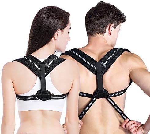 Posture Corrector for Women &amp; Men - Upper Back Support Brace - Premium Clavicle Brace w/ Adjustable Straps (Medium(Height:1.55-1.75m))