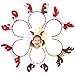 Christmas Reindeer Headbands,Aniwon 6PCS Xmas Headband Hairbands Headwear with Cute Elk Antlers for Kids Adults Christmas Party Supplies