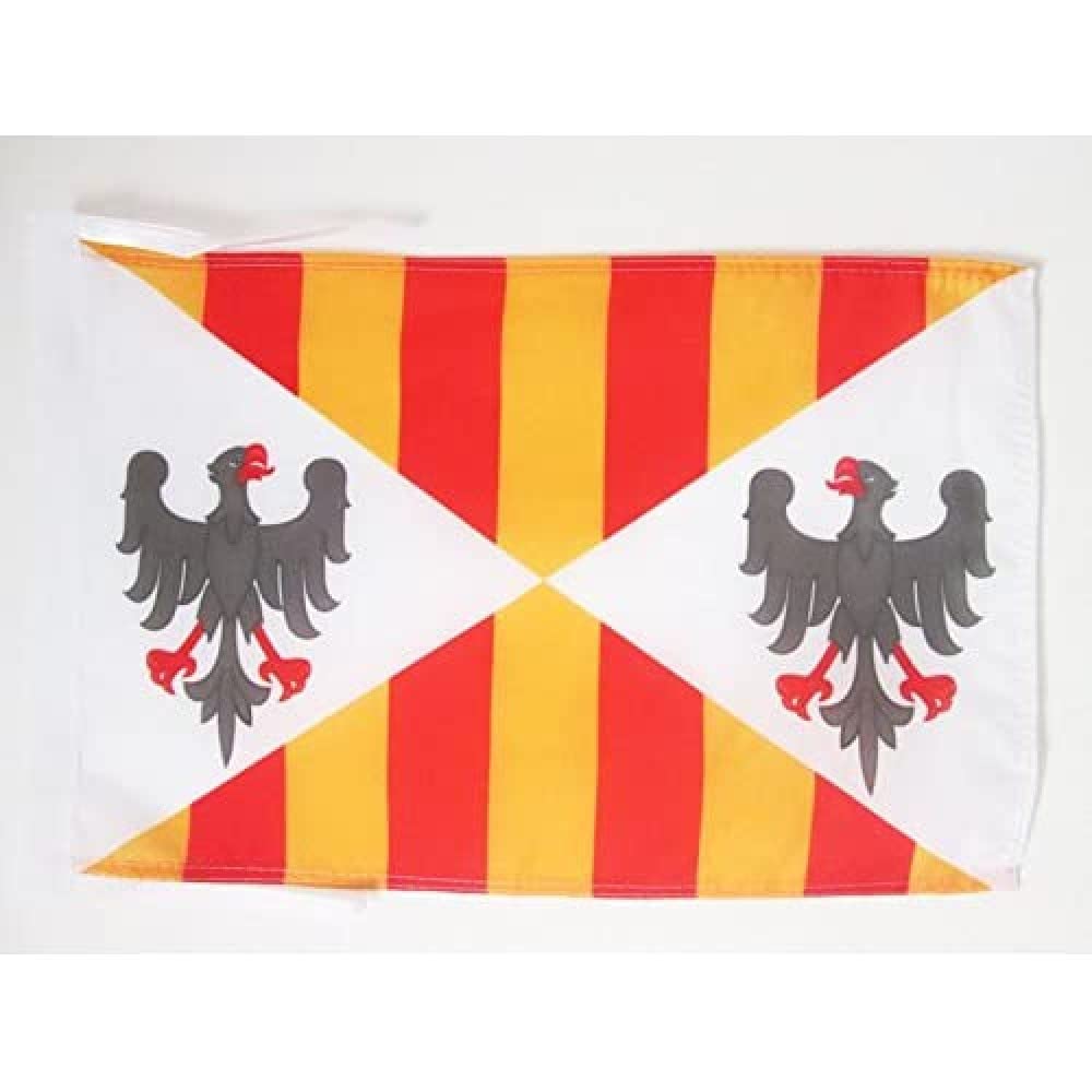 AZ FLAG - Norman Kingdom of Sicily 1130-1815 Flag - 18'' x 12'' - 100% Polyester Regno di Sicilia Small Banner with Two Cords - Fade Resistant - Vivid Colors - 18x12 in - 45x30 Cm