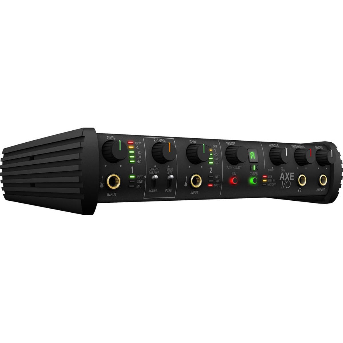 IK Multimedia AXE I/O - Premium 2 Input / 5 Output Audio Interface, Guitar Sound Modeling, 117 dB Dynamic Range, 3 Hz Frequency Response, Powerful Applications Included, Black