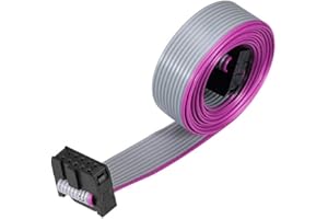 uxcell IDC Wire Flat Ribbon Cable FC/FC Connector A-Type 10 Pins 2.54mm Pitch 1m Length Gray