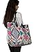TribeAzure Large Women Shoulder Bag Tote Aztec Handbag Tassel School Everyday Beach Picnic Grocery Laptop (Geometric Blue)
