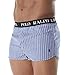 Polo Ralph Lauren Mens Blue Striped Slim Fit Woven Boxer Shorts Medium