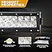 QUAKEWORLD DOT Approved 52 Inch 300W Offroad LED Light Bar + 4 Inch 18W Driving Fog Lights W/Rocker Switch Wiring Harness Fit 2007-2017 Wrangler JK JKU