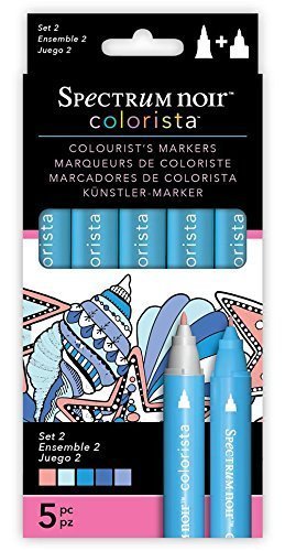 Spectrum Noir Colorista Set 2 Markers, Multi-Colour, 5-Piece by Spectrum Noir Colorista