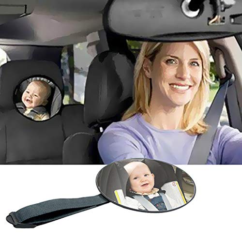 Baby Car Mirror,car mirror baby rear facing seat for car back seat full view infant, Shatterproof,Crystal Clear Reflection(17x17 CM)