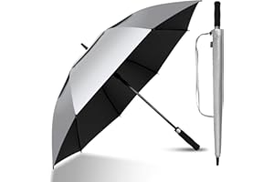Trenovo Extra Large/Standard Golf Umbrella, Auto Open Ventilated Double Canopy, Windproof Waterproof Stick Umbrella for Adults, Kids, Business, Home & Outdoor Enthusiasts