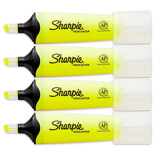 Sharpie Clear View Fluorescent Highlighters, Chisel Tip, Smear Guard