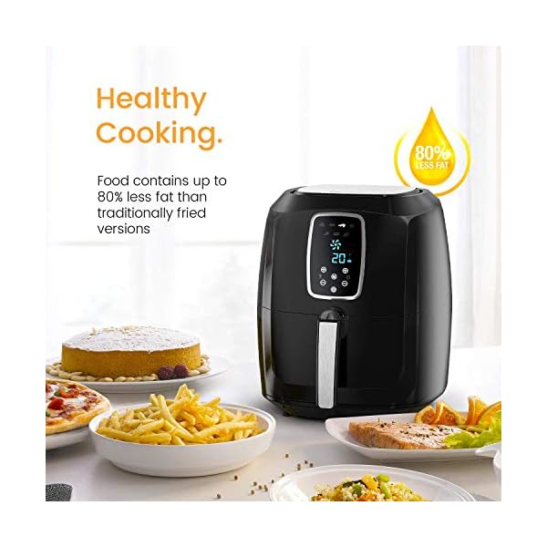 Pro-Breeze-XL-55L-Air-Fryer-1800W-with-Digital-Display-Timer-and-Fully-Adjustable-Temperature-Control-for-Healthy-Oil-Free-Low-Fat-Cooking Pro Breeze 5.5L Air Fryer - XXL 1800W Air Fryer for Home Use with Digital Display, Timer and Fully Adjustable…
