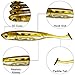 Dr.Fish Paddle Tail Swimbaits, Soft Lures for Bass Fishing, Soft Baits Swim Shad Bait Minnow Lures Drop Shot Fishing Lures Plastic Crappie Baits, 2.7 Inches Pumpkin Seed