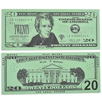 amazoncom learning advantage twenty dollar play bills set of 100