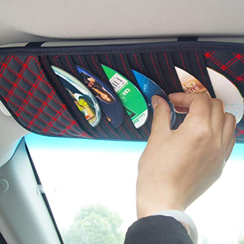 Car Sun Visor COOFIT 13 Capacity CD Case Wallet Sun Visor Organizer Auto Accessories
