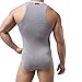 YUFEIDA Mens High Cut Wrestling Singlet Leotard Smooth Thong Bodysuit Jumpsuit Briefs Vest Swimwear(Gray M)