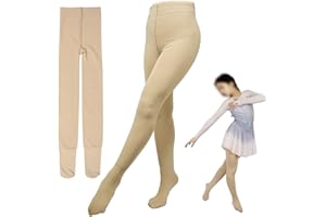 Skating Spirit 2-in-1 Footed Figure Skating Tights, Dance Tights, Fleece 900 denier fabric plus thin layer foot section