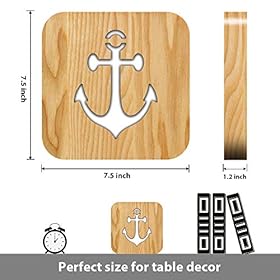 LECO TECH Sailing Boat Anchor Wooden Carving Night Light Warm White LED Bedside Table Lamp for Home Room Party Decoration, Creative Nautical Gifts for Men Women Friends Ocean Lovers 51Ja2h8WNiL