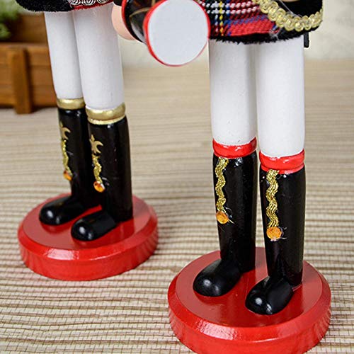 Handmade Painted Nutcracker Puppet Set Christmas Nutcracker Figures Ornaments Craft Desk Decoration - Thumbnail 6