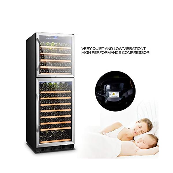 Lanbo-Dual-Door-Dual-Zone-Built-in-Wine-Cooler-with-Front-Exhaust-162-Bottle