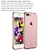 iPhone 7 Plus Case,Amuoc Soft Bumper Cover with Crystal Clear Back Panel Protective Case for iPhone 7 Plus (Rose gold)